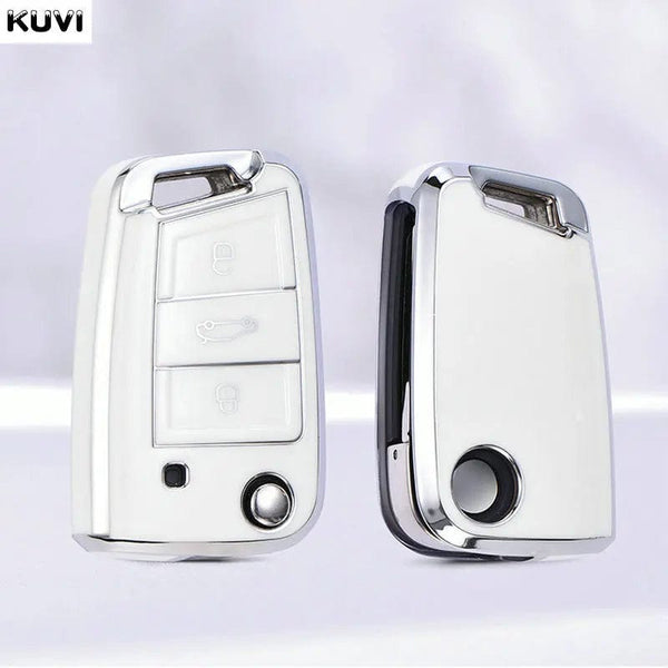 Planet Gates 3 4 Buttons TPU Car Key Case Cover Fob For VW Volkswagen Golf 7 MK7 Tiguan MK2 For SEAT Ateca Leon FR 2 Ibiza For Skoda Octavia