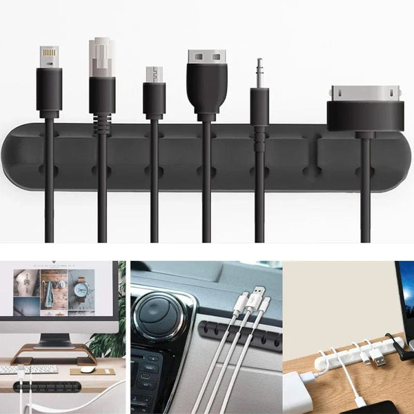 Planet Gates 3/5/7 Clips Adhesive Cable Winder Desktop Wire Earphone Cable Holder Desk Organizer Stationery Office Supplies Material Escolar