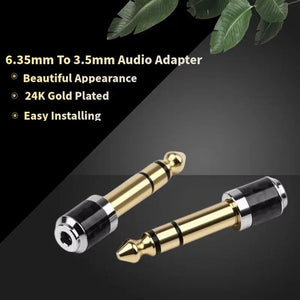 Planet Gates 3.5 to 6.35 Adapter Audio Converters 1/4" 1/8" Male Female Connectors 6.5mm to 3.5mm Jack Headphone Consumer Electronics