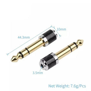 Planet Gates 3.5 to 6.35 Adapter Audio Converters 1/4" 1/8" Male Female Connectors 6.5mm to 3.5mm Jack Headphone Consumer Electronics