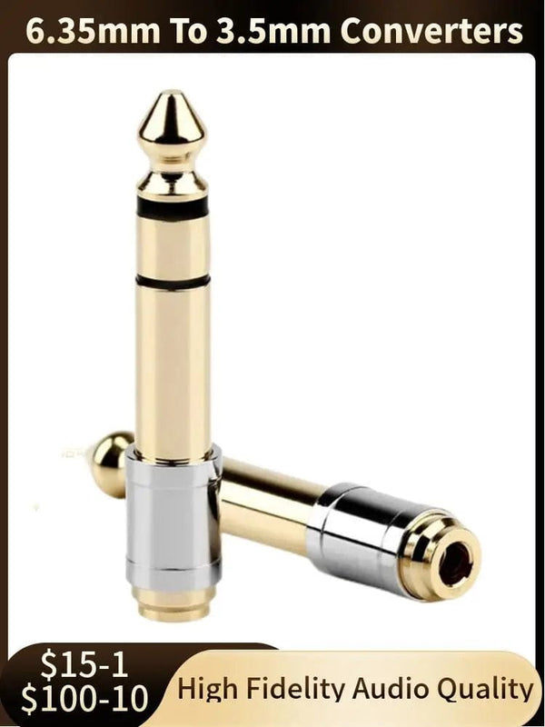 Planet Gates 3.5 To 6.35 Audio Adapter 6.5mm To 3.5mm Jack Converters Male Female Connector Headphone Plug 6.3mm 6.5mm Consumer Electronics