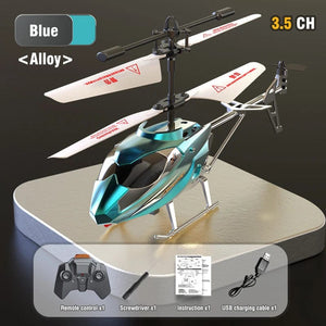 Planet Gates 3.5CH blue 3.5CH RC Helicopter with Light Fall Resistant  XK913 Remote Control Helicopter Plane Aircraft Flying Kids Toys for Boys Gifts