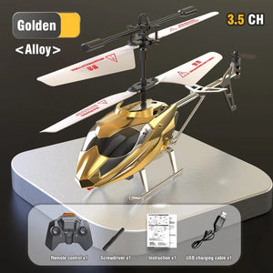 Planet Gates 3.5CH golden 3.5CH RC Helicopter with Light Fall Resistant  XK913 Remote Control Helicopter Plane Aircraft Flying Kids Toys for Boys Gifts