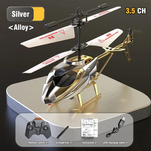 Planet Gates 3.5CH silver 3.5CH RC Helicopter with Light Fall Resistant  XK913 Remote Control Helicopter Plane Aircraft Flying Kids Toys for Boys Gifts