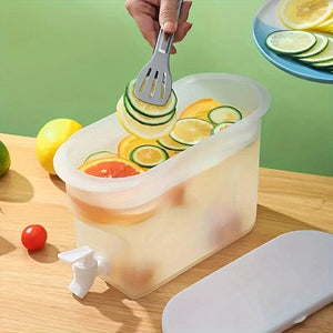 Planet Gates 3.5L 1pc, Refrigerator Cold Kettle, Summer Cooling Large Capacity Fruit Tea Kettle, Household High Temperature Resistant Drink Bucket, With Faucet Ice Water Juice Bucket, Kitchen Supplies, Bar Supplies