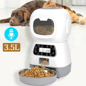 Planet Gates 3.5L Automatic Pet Feeder Smart Food Dispenser For Dog Cat Bowl Timer Robot Pet Feeding Water Dispenser Auto Sensor Cat Fountain