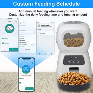 Planet Gates 3.5L Automatic Pet Feeder Smart Food Dispenser For Dog Cat Bowl Timer Robot Pet Feeding Water Dispenser Auto Sensor Cat Fountain