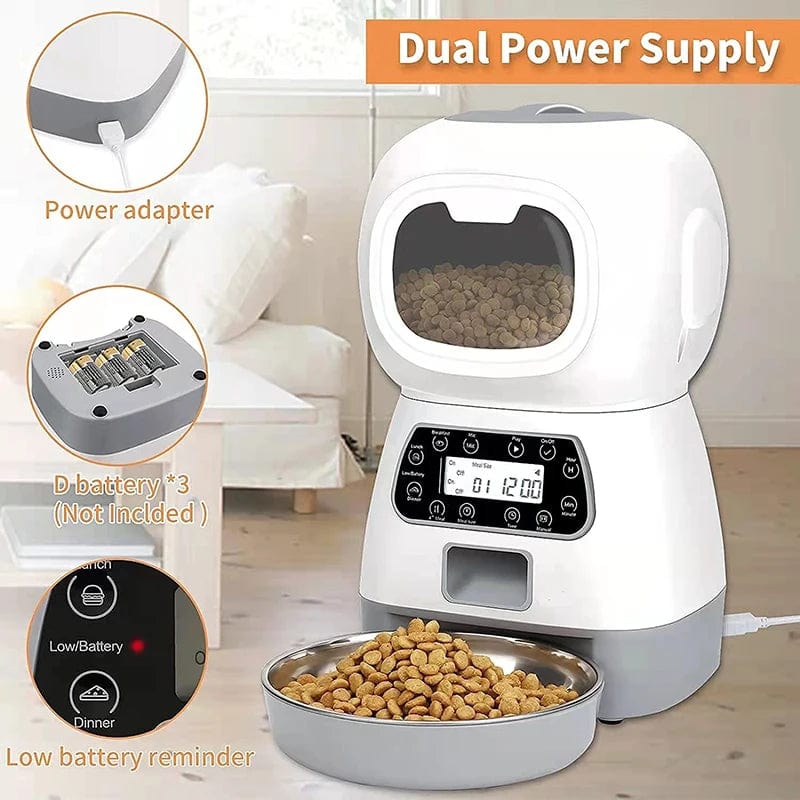 Planet Gates 3.5L Automatic Pet Feeder Smart Food Dispenser For Dog Cat Bowl Timer Robot Pet Feeding Water Dispenser Auto Sensor Cat Fountain