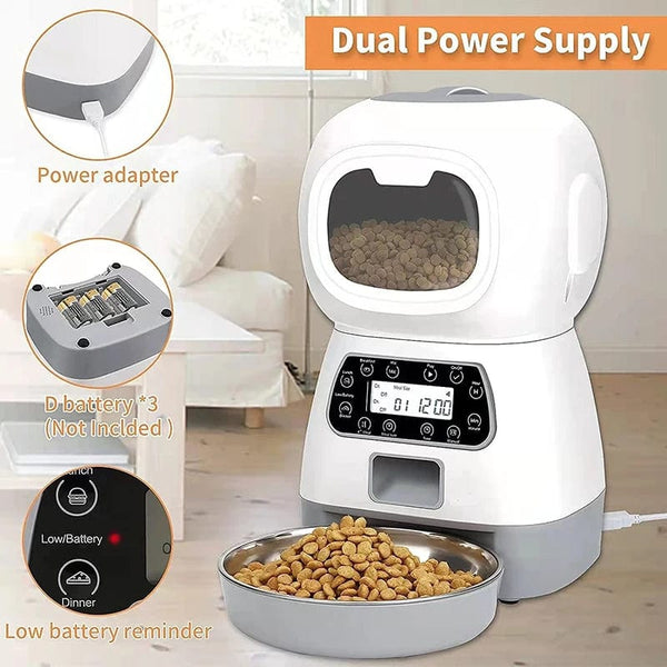 Planet Gates 3.5L Automatic Pet Feeder Smart Food Dispenser For Dog Cat Bowl Timer Robot Pet Feeding Water Dispenser Auto Sensor Cat Fountain