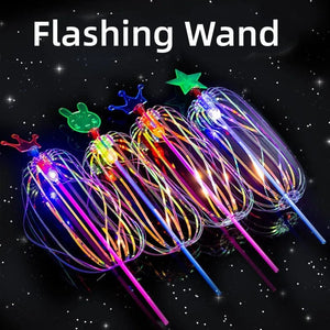 Planet Gates 3/5Pcs Magic Twist Bubble Wand Rainbow Led Glowing Bubble Stick Colorful Bubble Wand Kids Luminous Toys Wedding Party Gifts