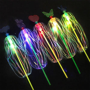 Planet Gates 3/5Pcs Magic Twist Bubble Wand Rainbow Led Glowing Bubble Stick Colorful Bubble Wand Kids Luminous Toys Wedding Party Gifts