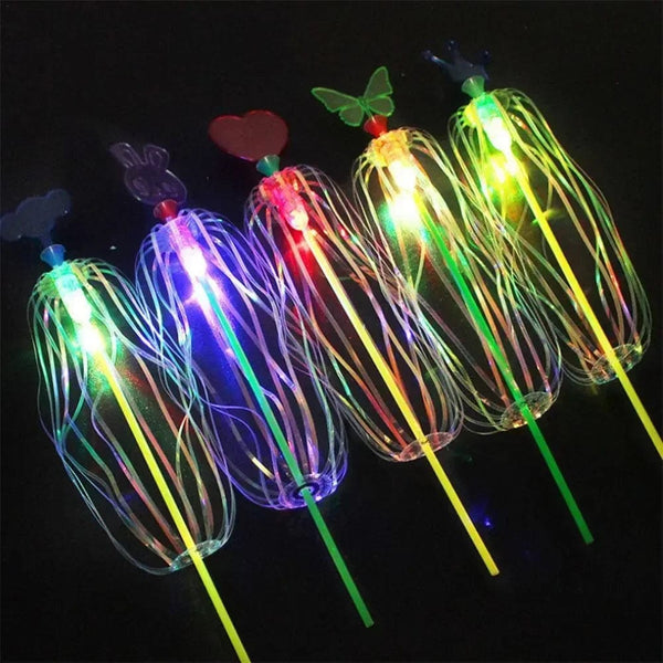Planet Gates 3/5Pcs Magic Twist Bubble Wand Rainbow Led Glowing Bubble Stick Colorful Bubble Wand Kids Luminous Toys Wedding Party Gifts
