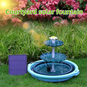 Planet Gates 3.5w 1pc Solar Bird Bath Fountain, Bird Bath With 3.5W Solar Water Pump, 1.5w Disc Fountain, Detachable DIY Solar Fountain For Bird Bath, Patio, Garden, Outdoor