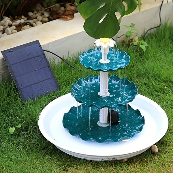 Planet Gates 3.5w 1pc Solar Bird Bath Fountain, Bird Bath With 3.5W Solar Water Pump, 1.5w Disc Fountain, Detachable DIY Solar Fountain For Bird Bath, Patio, Garden, Outdoor