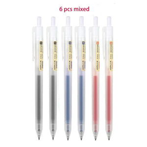 Planet Gates 3/6/10Pcs Gel Pens Set Black/red/blue Ballpoint for writing 0.5mm Refills Office Accessories School Supplies Stationery
