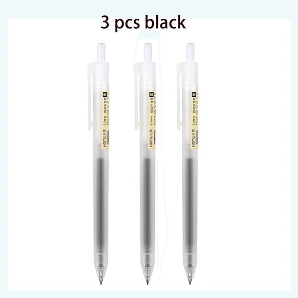 Planet Gates 3/6/10Pcs Gel Pens Set Black/red/blue Ballpoint for writing 0.5mm Refills Office Accessories School Supplies Stationery