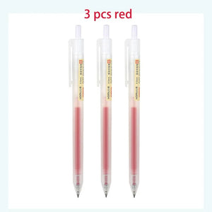 Planet Gates 3/6/10Pcs Gel Pens Set Black/red/blue Ballpoint for writing 0.5mm Refills Office Accessories School Supplies Stationery