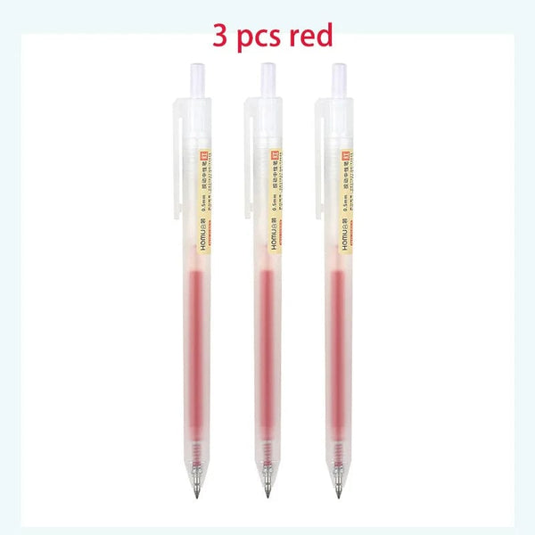 Planet Gates 3/6/10Pcs Gel Pens Set Black/red/blue Ballpoint for writing 0.5mm Refills Office Accessories School Supplies Stationery