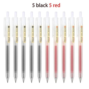 Planet Gates 3/6/10Pcs Gel Pens Set Black/red/blue Ballpoint for writing 0.5mm Refills Office Accessories School Supplies Stationery