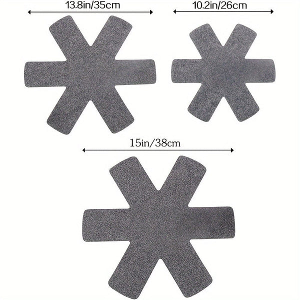 Planet Gates 3/6/12pcs 10.2/13.8/15inch Pot And Pan Protectors, 3 Different Size, Pot Dividers Pads, Stacking Pan Protectors, Pan Separators Pads For Protecting And Separating Pots And Pans