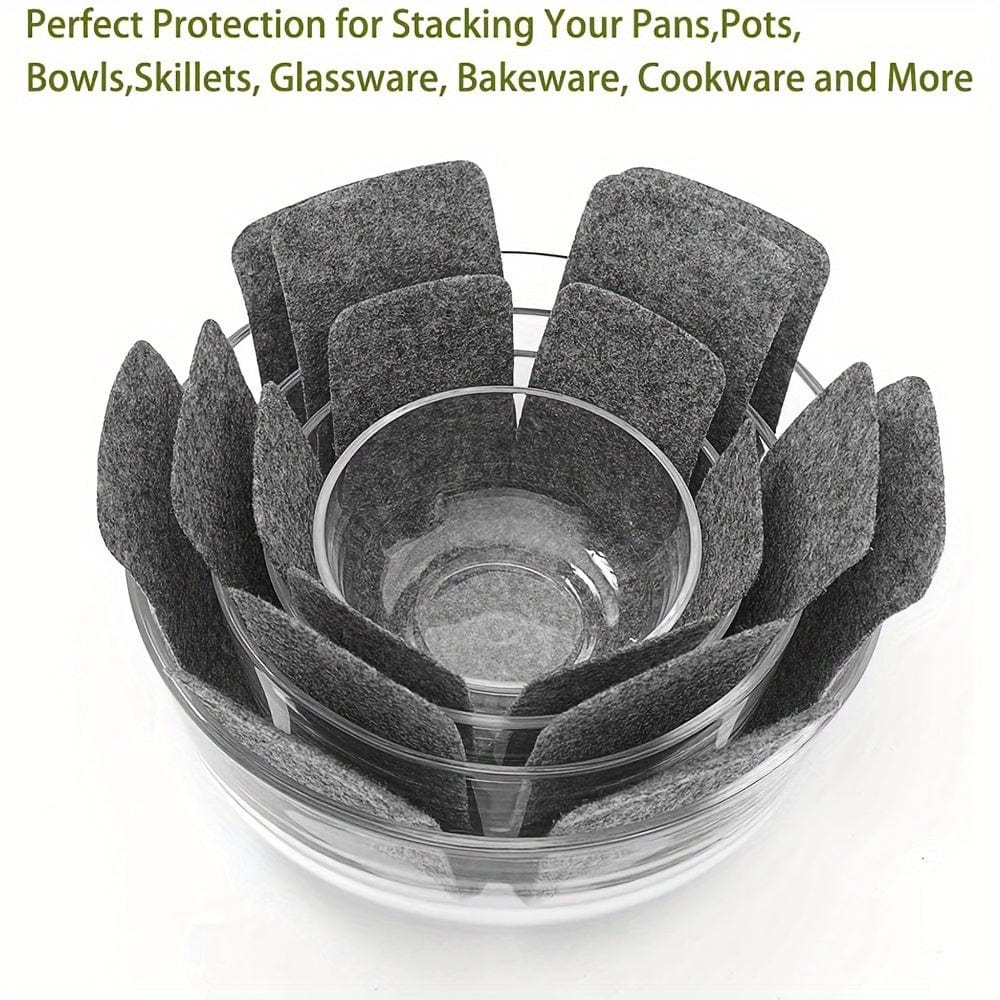 Planet Gates 3/6/12pcs 10.2/13.8/15inch Pot And Pan Protectors, 3 Different Size, Pot Dividers Pads, Stacking Pan Protectors, Pan Separators Pads For Protecting And Separating Pots And Pans