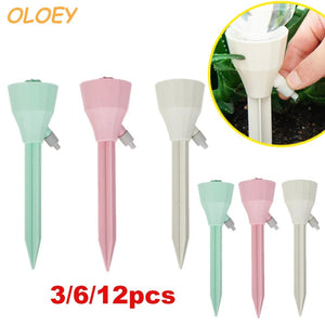 Planet Gates 3/6/12Pcs Automatic Flower Watering Device Timing Adjustable Drip Water Seepage Device Potted Plant Irrigation Tool For Flowers