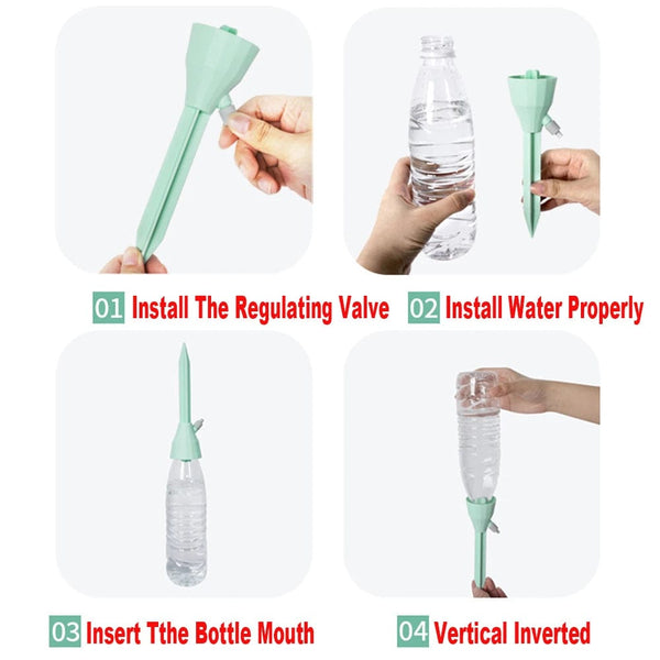 Planet Gates 3/6/12Pcs Automatic Flower Watering Device Timing Adjustable Drip Water Seepage Device Potted Plant Irrigation Tool For Flowers