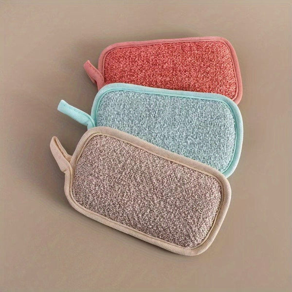 Planet Gates 3 6/12pcs Dish Cloths Sponge With Hanging Loop, Multi Purpose Cleaning Sponge For Tableware, Dishwashing Towels, Double Sided Cleaning Sponge, Scrubbing Magic Sponge, Scouring Pads, Cleaning Tools, Kitchen Accessories