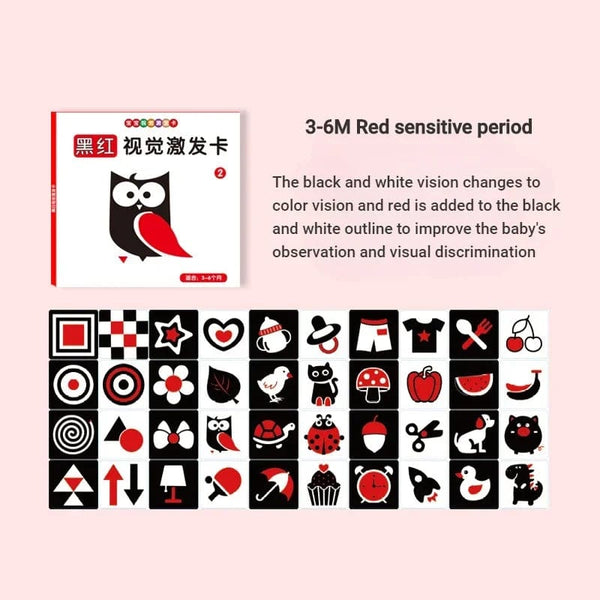 Planet Gates 3-6 months / CHINA Montessori Baby Visual Stimulation Card Toy High Contrast Visual Stimulation Learning Toys for Baby Black and White Flash Cards