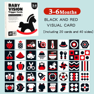 Planet Gates 3-6months Baby Visual Stimulation Cards Montessori High Contrast Flash Card Infant Gift For Children Cognition Toy
