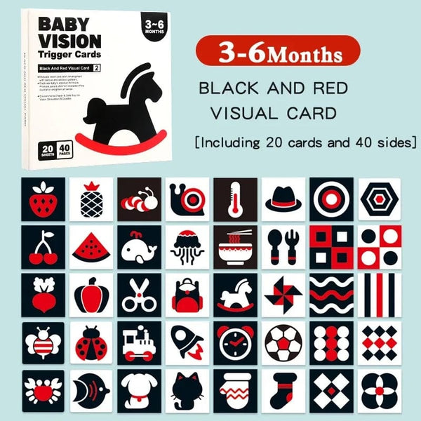 Planet Gates 3-6mouths 0-36M Baby Early Education Card Black And White Cards Color Training Visual Stimulation Montessori Shape Animal Cognitive Toys