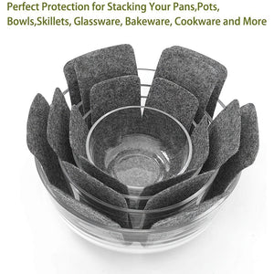 Planet Gates 3/6pcs 25.91/35.05/38.1 Cm Pot And Pot Protectors, Pot Dividers, Stacked Pot Protectors, And Pot Dividers Are Used To Protect And Separate Pots And Pans