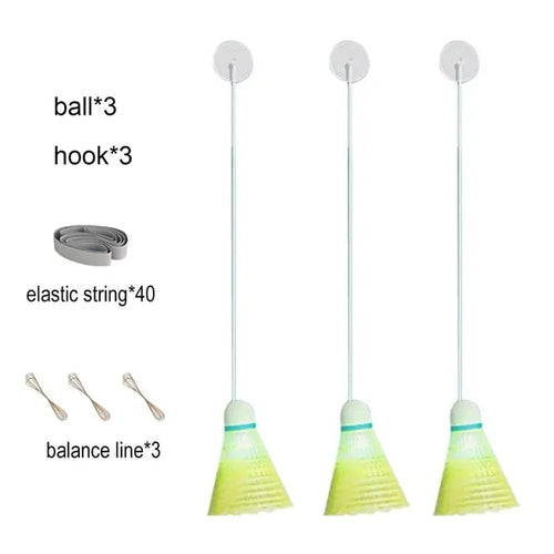 Planet Gates 3 ball set Self Study Badminton Trainer Portable Practice Robot Professional Stretch Badminton Training Tool Self-Study Shuttlecock Rebound