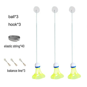 Planet Gates 3 ball set Self Study Badminton Trainer Portable Practice Robot Professional Stretch Badminton Training Tool Self-Study Shuttlecock Rebound