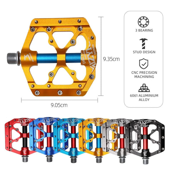 Planet Gates 3 Bearings Bicycle Pedals Ultralight Anti-slip CNC BMX MTB Road Bike Pedal Cycling Sealed Bearing Bike Pedals