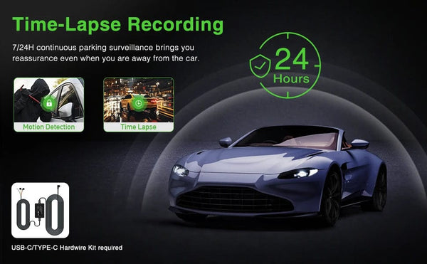 Planet Gates 3 Channel Dash Cam Video Recorder Three Lens Car Camera with Rear View DVR 24H Parking Monitor Black Box car accessories