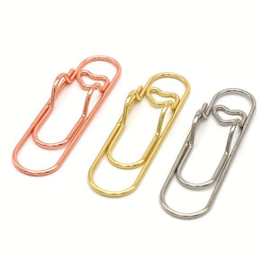 Planet Gates 3 Colors Mix 3pcs/Set Multi-functional Metal Paper Clips with Pen Holder Binder Clips School Office Learning Supplies Stationery
