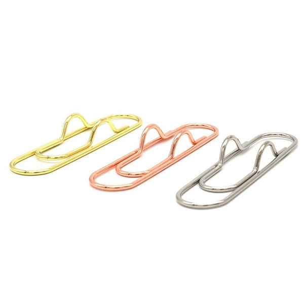 Planet Gates 3 Colors Mix 3pcs/Set Multi-functional Metal Paper Clips with Pen Holder Binder Clips School Office Learning Supplies Stationery