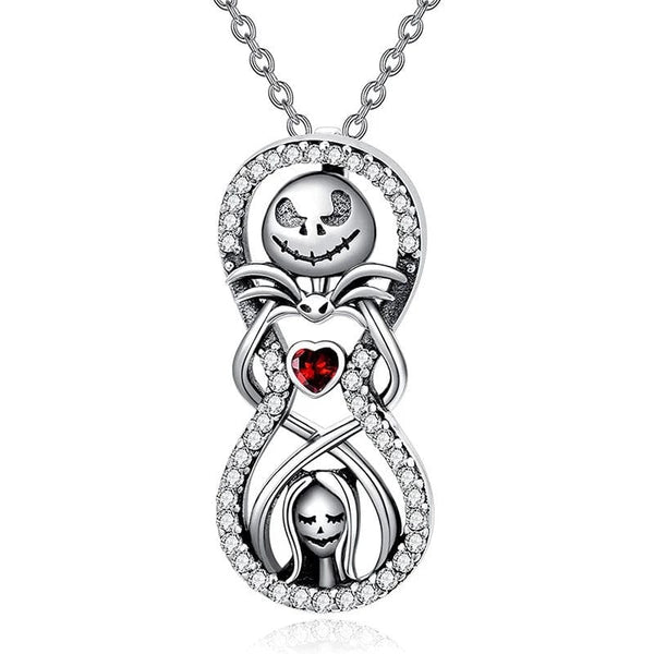 Planet Gates 3 Disney Nightmare Before Christmas Necklace Jack Sally Movie Figures Sweater Chain Fashion Jewelry Accessories Women Lover Gifts