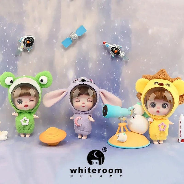 Planet Gates 3 dolls in picture 2 / CHINA / No bags 9cm Mini Doll  Astronauts  Animals Key Pendant Bjd Pocket Dolls Toys Girl Reborn Kit Baby Toys for Children Baby Boy Accessories