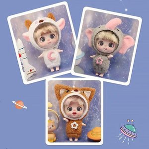 Planet Gates 3 dolls in picture 3 / CHINA / No bags 9cm Mini Doll  Astronauts  Animals Key Pendant Bjd Pocket Dolls Toys Girl Reborn Kit Baby Toys for Children Baby Boy Accessories