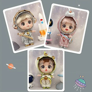 Planet Gates 3 dolls in picture / CHINA / No bags 9cm Mini Doll  Astronauts  Animals Key Pendant Bjd Pocket Dolls Toys Girl Reborn Kit Baby Toys for Children Baby Boy Accessories