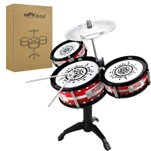 Planet Gates 3 drums no chair Simulation Drum Set Junior Drums Kit Jazz Drums Percussion Musical Instrument Wisdom Development Toys For Children Kid Gifts