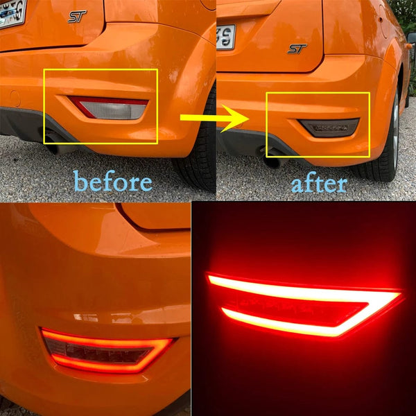 Planet Gates 3 Functions / CHINA 2Pcs LED Rear Bumper Reflector Light For Ford Focus 2 MK2 Hatchback Ecosport Escape Kuga 2009-2020 Rear Signal Fog Lamp