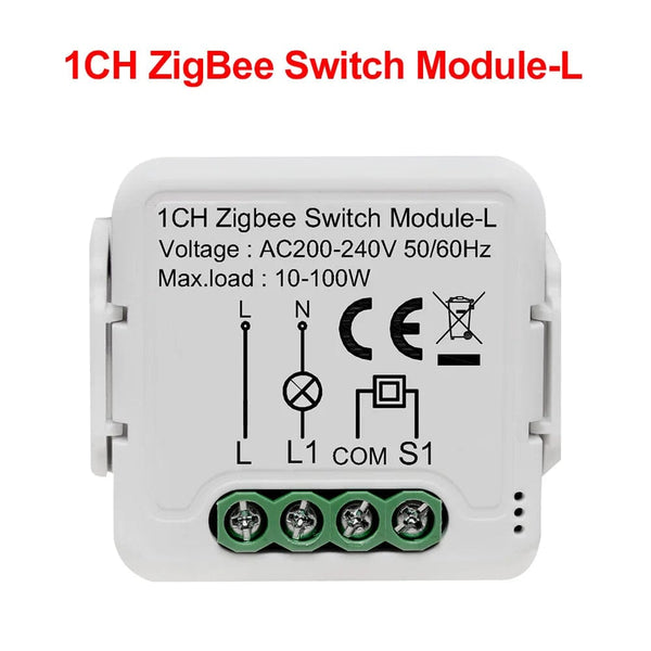 Planet Gates 3-Gang GIRIER Tuya ZigBee 3.0 Smart Switch Module No Neutral Wire Required Smart Home DIY Light Breaker Works with Alexa Google Home