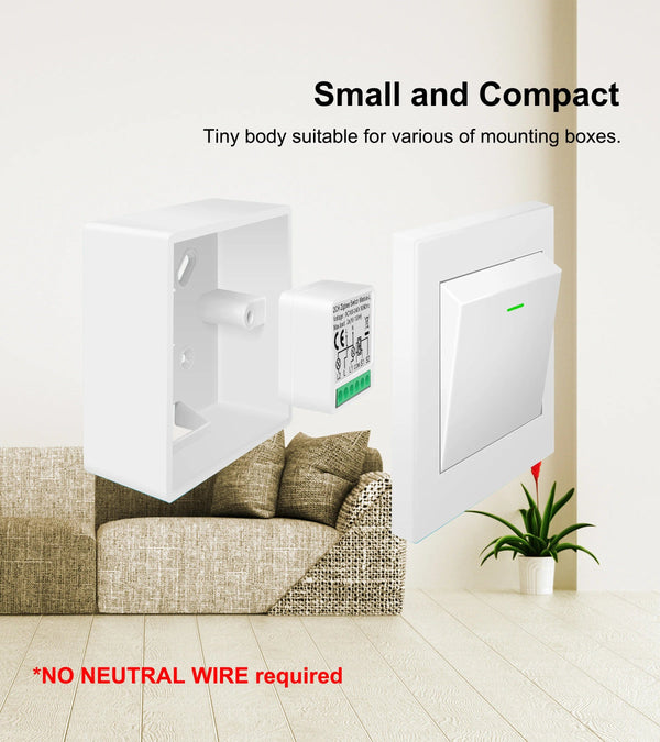 Planet Gates 3-Gang GIRIER Tuya ZigBee 3.0 Smart Switch Module No Neutral Wire Required Smart Home DIY Light Breaker Works with Alexa Google Home