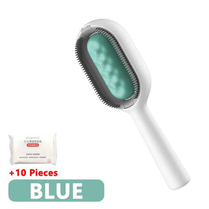 Planet Gates 3-in-1 Cat Brush Long Hair Remover Brush for Dog Cat Silicone Pet Grooming Comb with Wipe and Water Tank Pet Product Accessories