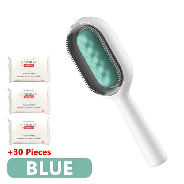 Planet Gates 3-in-1 Cat Brush Long Hair Remover Brush for Dog Cat Silicone Pet Grooming Comb with Wipe and Water Tank Pet Product Accessories