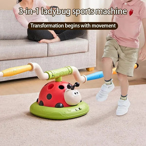 Planet Gates 3 in 1 Ladybug Multifunction Exercise Machine Ferrule Jump Rocket Launcher Sports Entertainment Game Outdoor Educational Toy