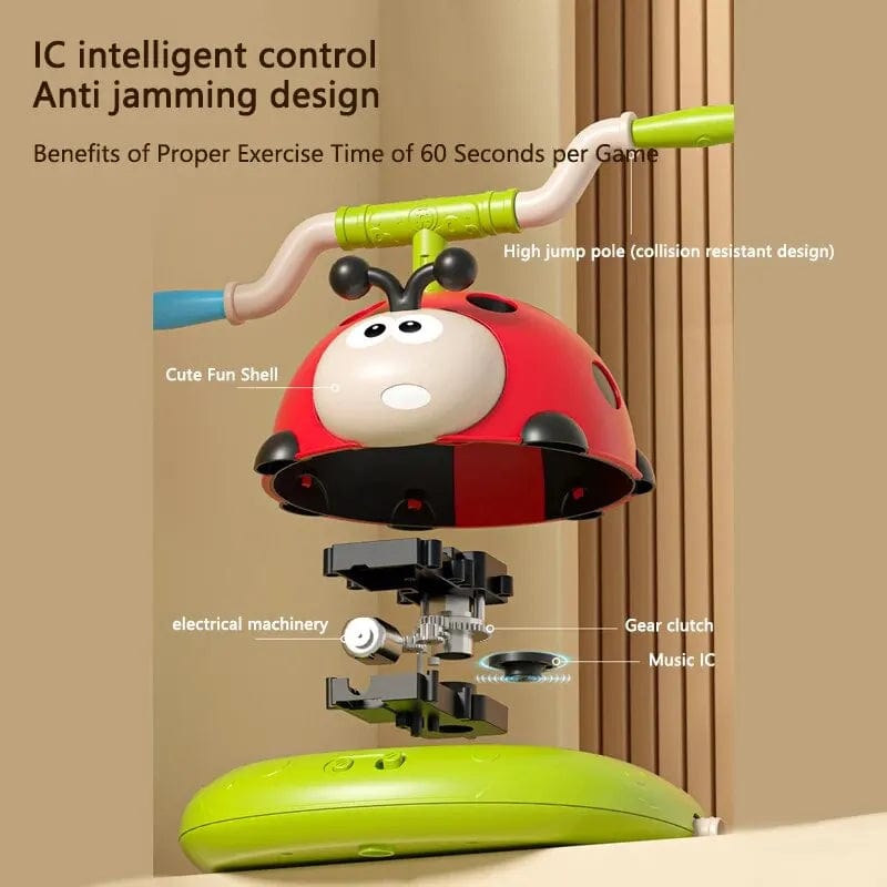 Planet Gates 3 in 1 Ladybug Multifunction Exercise Machine Ferrule Jump Rocket Launcher Sports Entertainment Game Outdoor Educational Toy